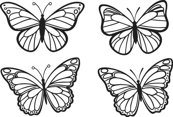 Colorful Butterfly Clipart Bundle for Scrapbooking Stationery and Web Graphics