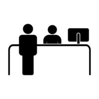Customer service desk icon. Reception symbol for graphic design, logo, web site, social media, mobile app, ui. vector