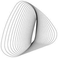 Monochrome Abstract Contour Line vector