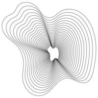 Monochrome Abstract Contour vector
