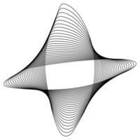 Monochrome Abstract Contour Line Illustration vector