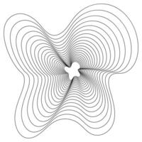 Monochrome Abstract Contour Illustration vector