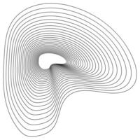 PrintMonochrome Abstract Contour Line Illustration vector