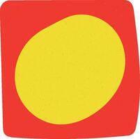 Hard Drawn Retro Abstract Round Element vector