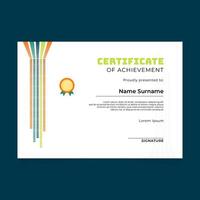 Certificate Template Design with Abstract Line Brick Perspective Composition vector