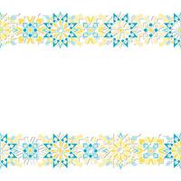 Colorful flower pattern border vector
