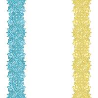 Geometric blue and yellow pattern design vector