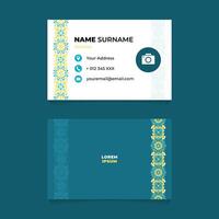 Stylish business card with floral design vector