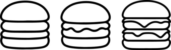 Delicious Burger Variations Single, Double, and Triple Patty Delights vector