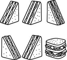 Delicious Sandwich Illustrations A Collection of Simple, Appealing Designs vector