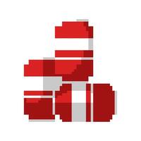 Flat design pixel art soda drink illustration vector