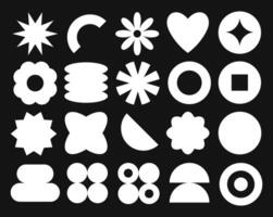 Collection of Various White Geometric Shapes vector