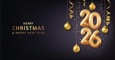 Christmas 2026 celebration decorations vector