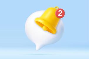 Notification bell with alerts vector