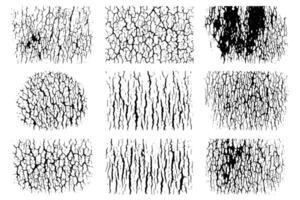 Nine unique grunge textures in black and white perfect for adding a raw artistic dimension vector