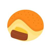 Illustration of Meat and Egg Filled Bread with Delicious Appearance. Suitable for Menu Design, Food Posters, and Culinary Social Media Content vector