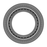 Greek key meanders. Classic Greek wave meander. Round greek frame. Circle european border. Patterns of Greece, ancient Rome. In the form of wave. Vitruvian wave. For textile, engraving, embroidery vector