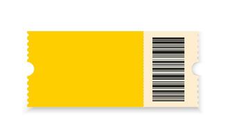 Simple template design of coupon or ticket for invitation, event, concert, music festival, cinema, show, performance, background template. vector