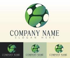 A distinctive logo concept featuring a stylized sphere. vector