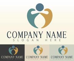 A logo that visually expresses business unity with simplicity. vector