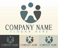 Showcasing unity through a refined modern logo design. vector