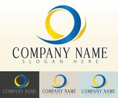 A circular logo concept for business branding vector
