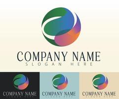 A unique identity design centered on a clean sphere shape. vector