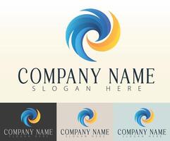 Abstract flame logo icon design illustration. vector