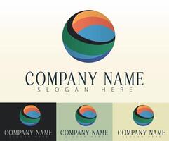 A logo concept built on a sphere motif. vector