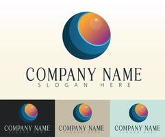 A unique branding logo inspired by spherical forms. vector