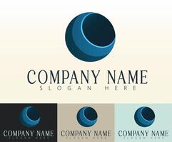 A smooth and minimal logo idea shaped like a sphere. vector