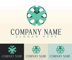 A conceptual logo design with a unique spherical theme. vector