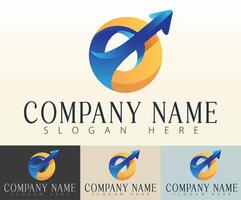 A versatile arrow logo for business identity and promotion. vector