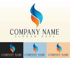 A stylish flame logo in a minimalist approach. vector