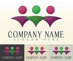 An illustration of a clean and modern business logo emphasizing unity. vector