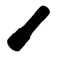 Flashlight silhouette simple black design vector