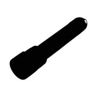 Rectangular shape flashlight silhouette vector