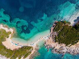 Panoramic view of Ksamil, Albanian Riviera. Ksamil islands are located near the Saranda photo