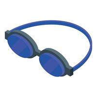 Swimming goggles protecting eyes while swimming in isometric view vector