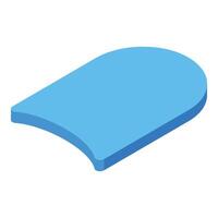 Light blue kickboard floating on white background for swimming training vector