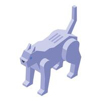 Robotic cat prowling, exploring the future of feline companionship vector