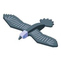 Condor gliding with open wings in isometric view vector