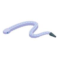 Robot snake slithering with futuristic design and metallic tail vector