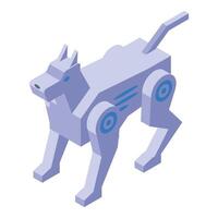 Robot dog walking, futuristic pet, artificial intelligence animal vector