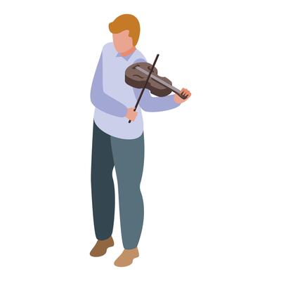 Violinist playing classical music with bow and instrument