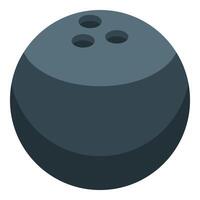Heavy bowling ball standing ready for a strike vector
