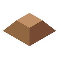 Brown pyramid representing stability, strength, and timeless architecture vector