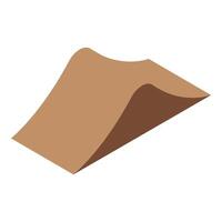 Isometric sand dune forming desert landscape vector
