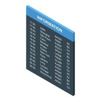 Airport information board showing timetable and destinations vector