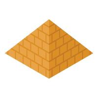 Isometric egyptian pyramid standing majestically in the desert vector